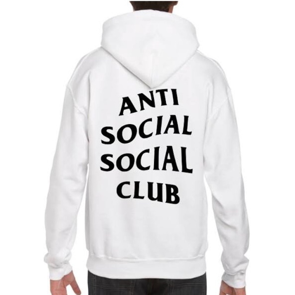 Anti social social club white hoodie